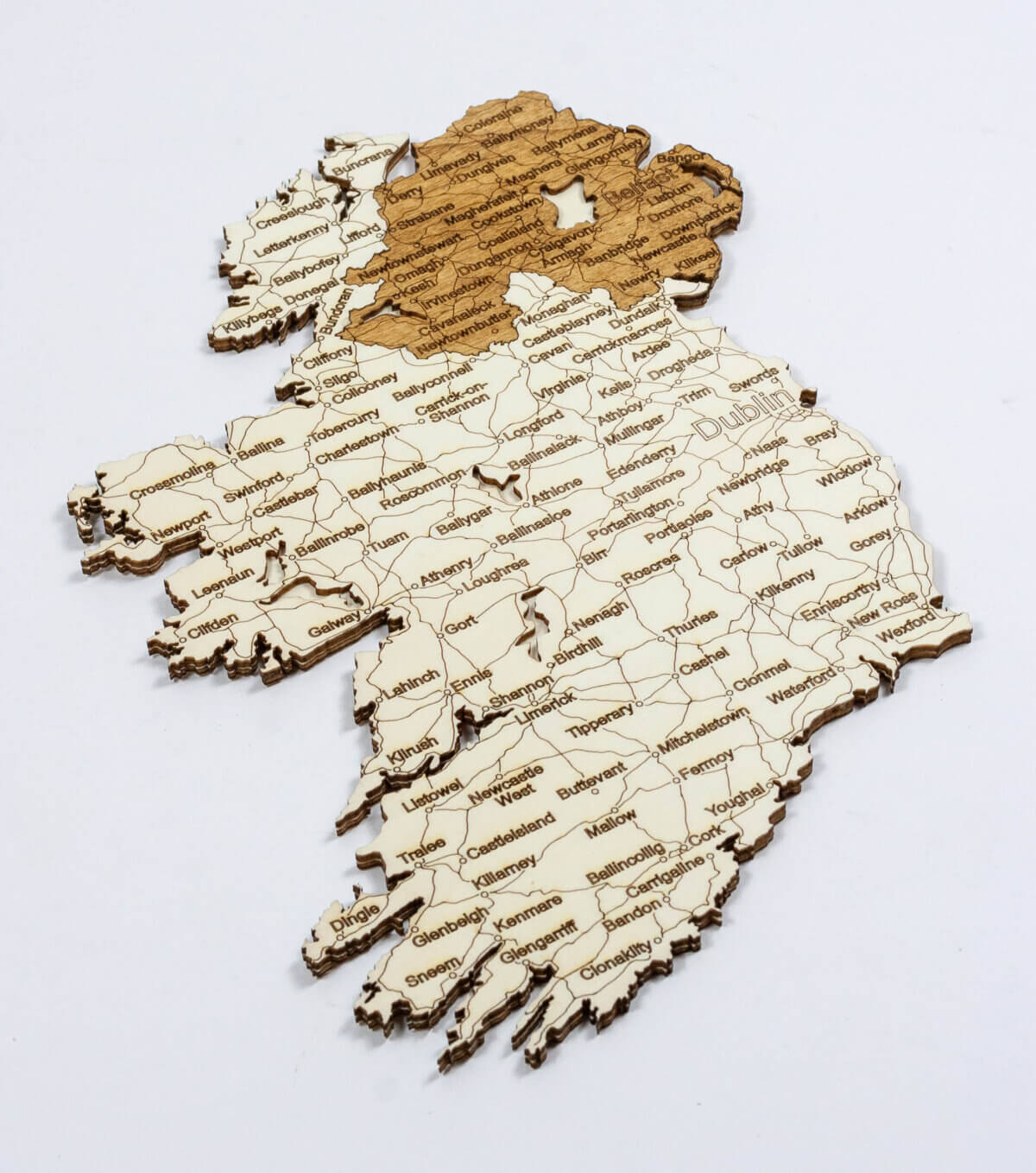 United Kingdom (British Isles + Ireland) Wooden Map - 68travel